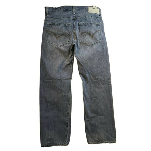 Vintage Levis Silvertab Blue Distressed Denim Jeans 30x33 Loose Relaxed Cotton